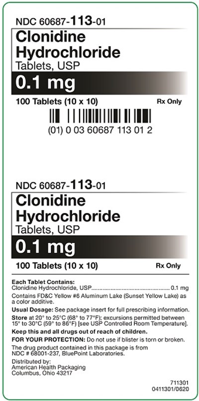 0.1 mg Carton.jpg 0.1 mg Clonidine HCl Tablets Carton - 0.1 mg Carton